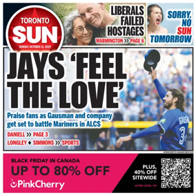 Cover of Toronto Sun