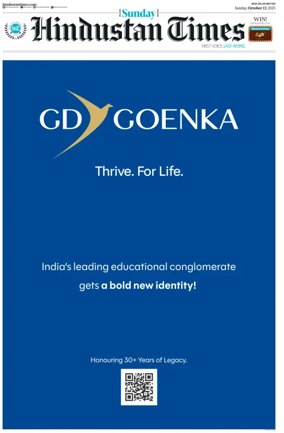 Cover of Hindustan Times (Delhi)