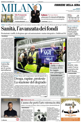 Cover of Corriere della Sera (Milano)