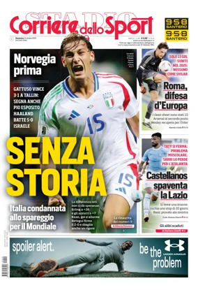 Cover of Corriere dello Sport (Lazio)