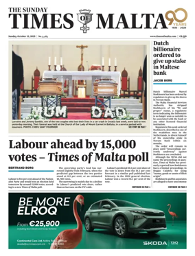 Cover of The Sunday Times of Malta
