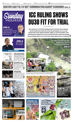 Cover of Philippine Daily Inquirer