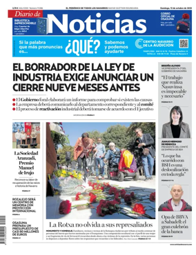 Cover of Diario de Noticias (Spain)