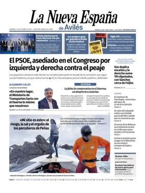Cover of La Nueva España (Avilés)