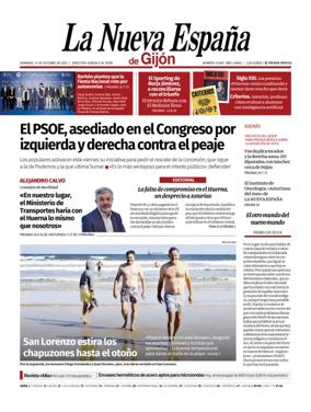Cover of La Nueva España (Gijón)