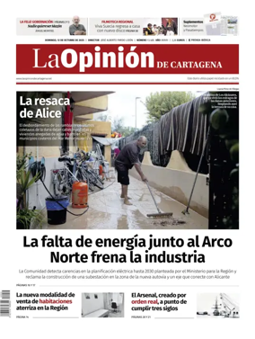 Cover of La Opinion de Murcia (Cartagena)