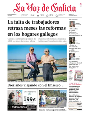 Cover of La Voz de Galicia (Barbanza)