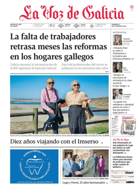Cover of La Voz de Galicia (Lugo)