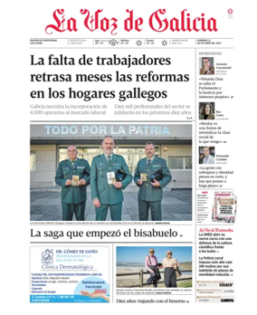 Cover of La Voz de Galicia (Pontevedra)