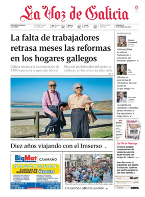 Cover of La Voz de Galicia (Santiago)