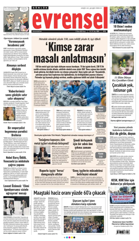 Cover of Evrensel Gazetesi