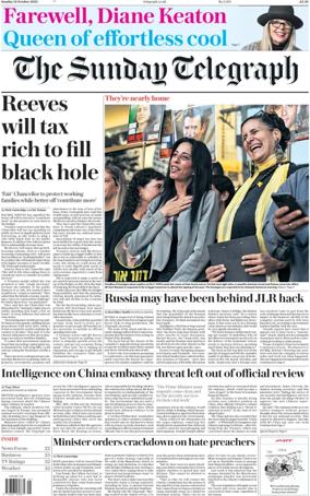 Cover of The Sunday Telegraph