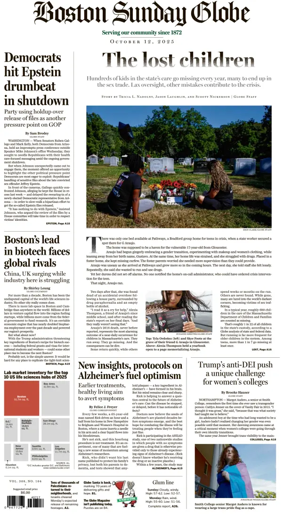 Cover of Boston Sunday Globe