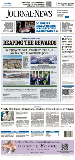 Cover of Hamilton Journal News