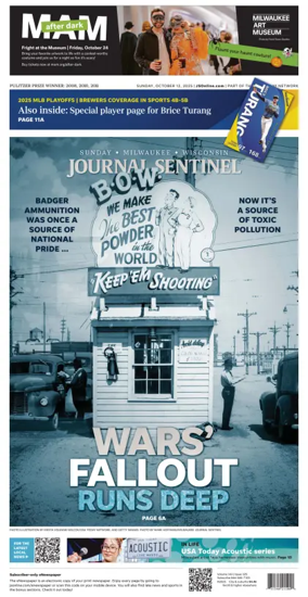 Cover of Milwaukee Journal Sentinel