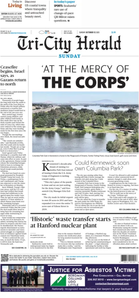 Cover of Tri-City Herald (Sunday)