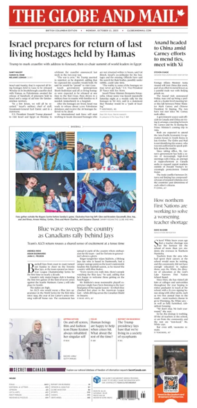 Cover of The Globe and Mail (BC Edition)