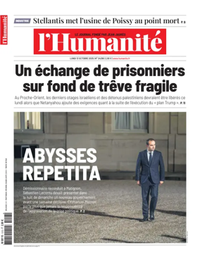 Cover of L'HUMANITE