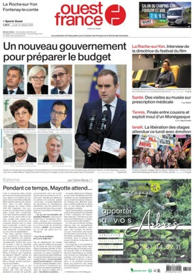 Cover of Ouest France (La Roche-sur-Yon)