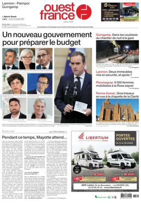 Cover of Ouest France (Lannion)