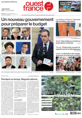 Cover of Ouest France (Les Sables-d'Olonne)