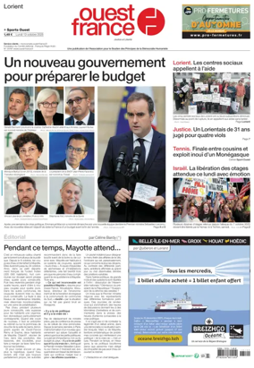 Cover of Ouest France (Lorient)