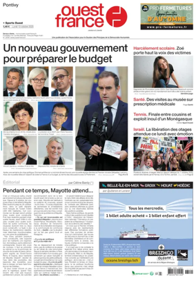 Cover of Ouest France (Pontivy)