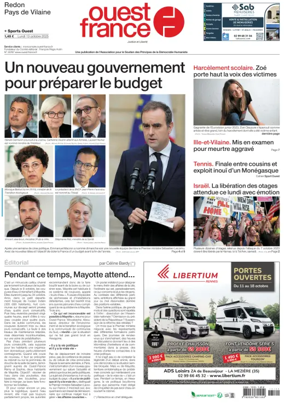 Cover of Ouest France (Redon / Pays de Vilaine)