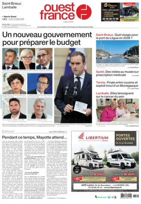 Cover of Ouest France (Saint-Brieuc)
