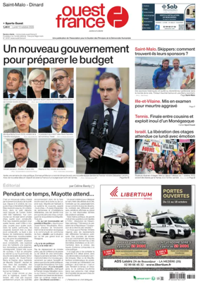 Cover of Ouest France (Saint-Malo)