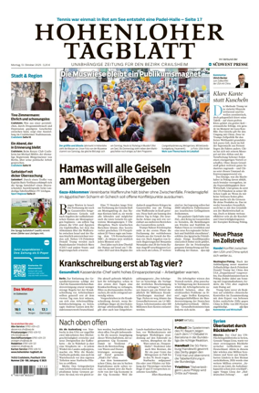Cover of Hohenloher Tagblatt
