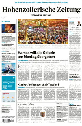 Cover of Hohenzollerische Zeitung