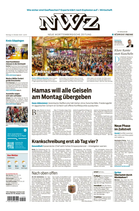 Cover of NWZ  (Göppinger Kreisnachrichten)