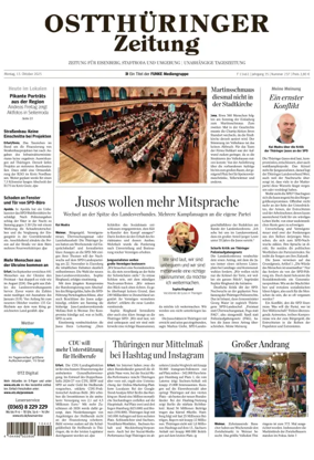 Cover of Ostthüringer Zeitung (Saale-Holzland-Kreis)