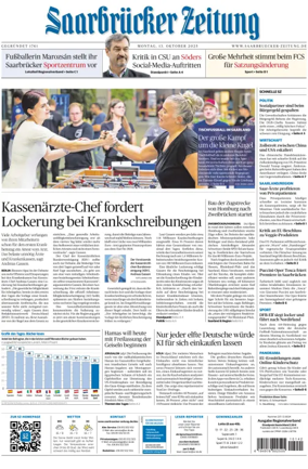 Cover of Saarbruecker Zeitung
