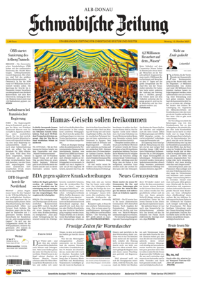 Cover of Schwaebische Zeitung (Alb-Donau)