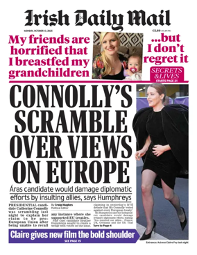 Cover of Irish Daily Mail