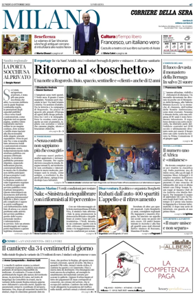 Cover of Corriere della Sera (Milano)