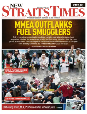 Cover of New Straits Times