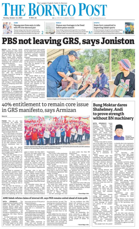 Cover of The Borneo Post (Sabah)