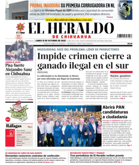 Cover of El Heraldo de Chihuahua