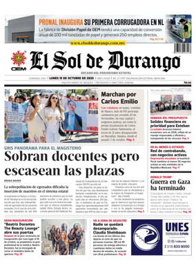 Cover of El Sol de Durango