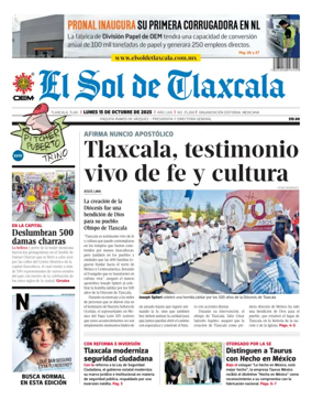 Cover of El Sol de Tlaxcala