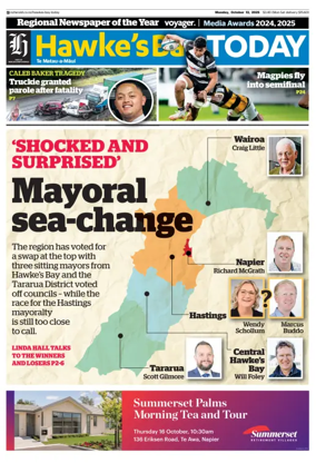 Cover of Hawke's Bay Today