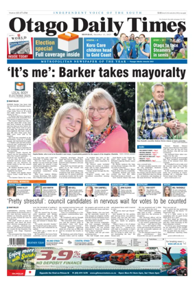 Cover of Otago Daily Times