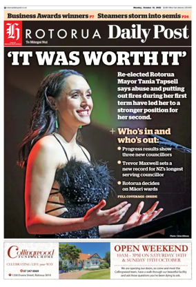 Cover of Rotorua Daily Post