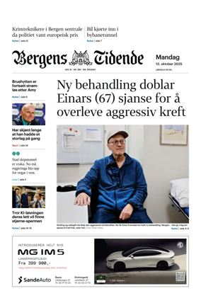 Cover of Bergens Tidende