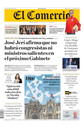 Cover of Diario El Comercio