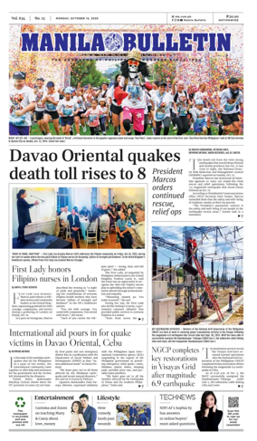 Cover of Manila Bulletin