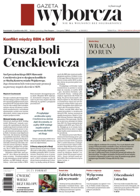 Cover of Gazeta Wyborcza